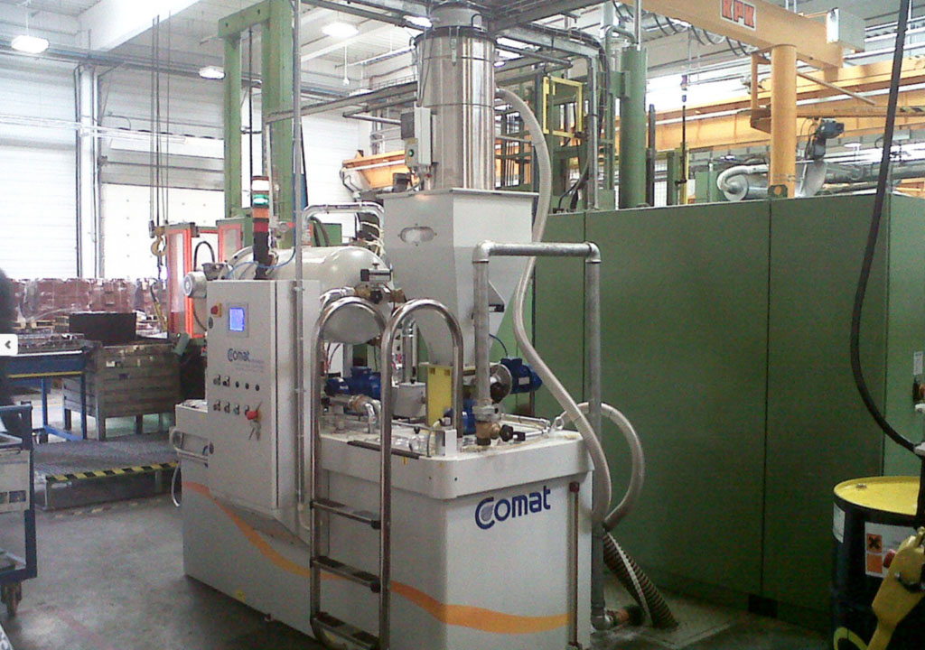 View of part of COMAT Super filtration machinery