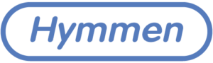 hymmen blue logo on clear background