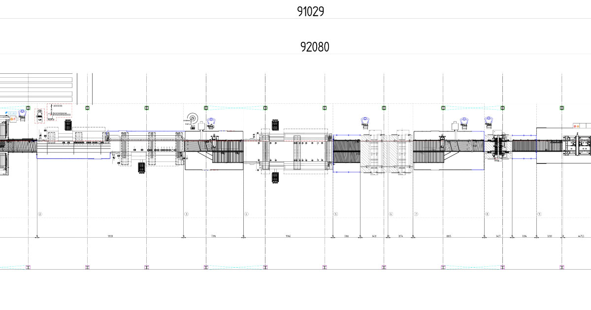 the blueprint of a biesse sizing and edgebanding line