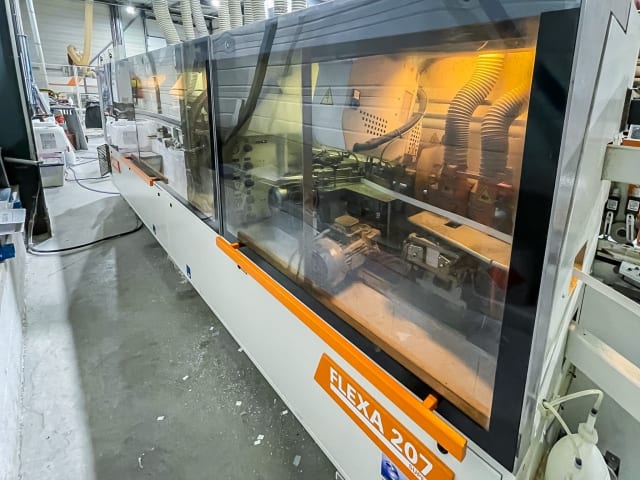 a used edgebander in a factory